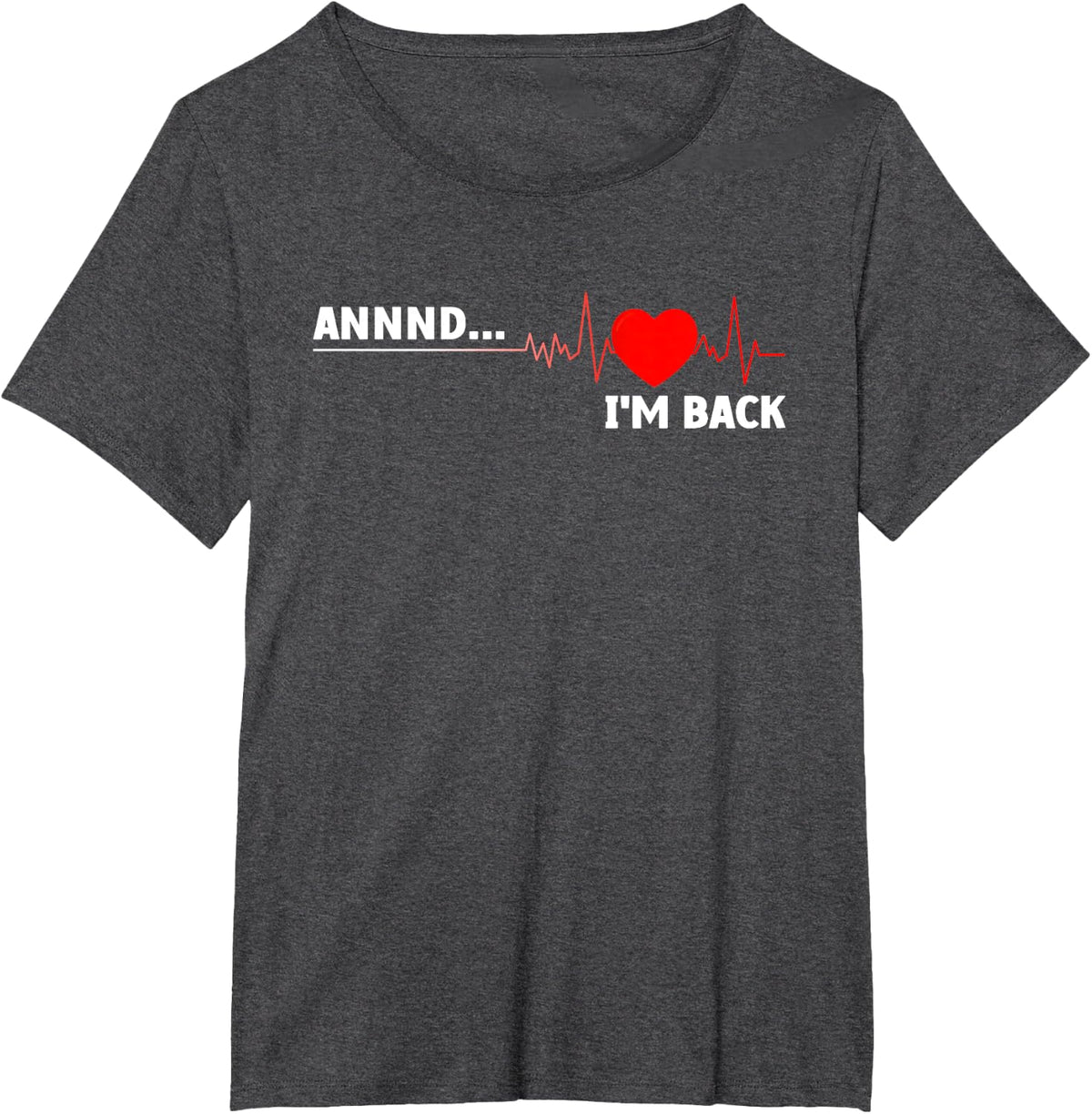 Cool Open Heart Surgery for Men Women Heart Attack Survivor T-Shirt - Dark Heather Grey