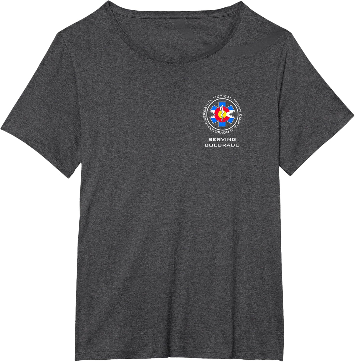 Colorado Flag EMT – Medic EMS Emergency Medical Technician T-Shirt - Dark Heather Grey