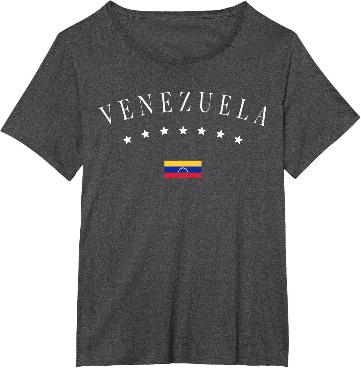 Venezuela T-Shirt - Unisex-Adults - Black - Small - Short Sleeve - Classic Fit - Dark Heather Grey