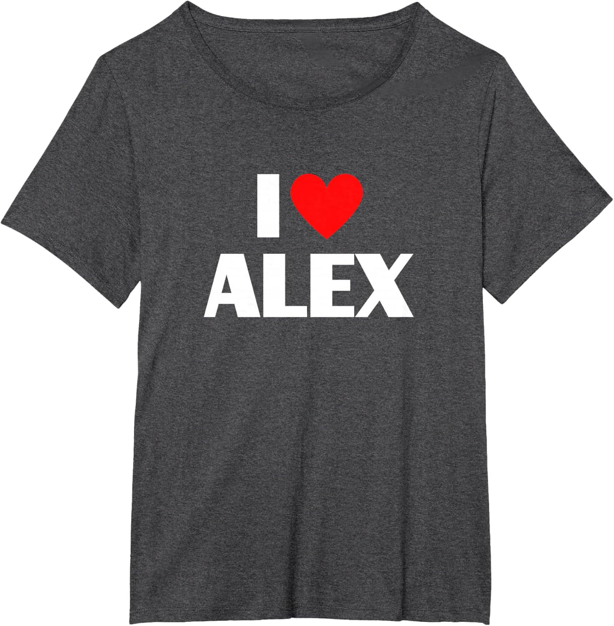 I Love Alex - I Heart Alex T-Shirt - Dark Heather Grey