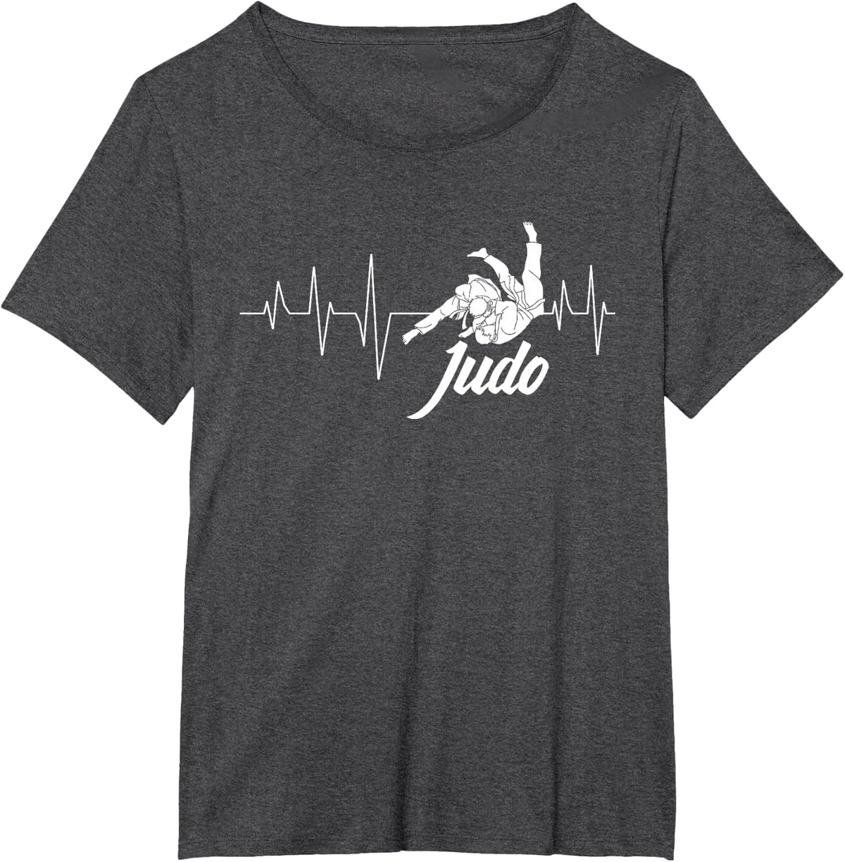Judo - Pulse Heartbeat Martial Arts Fighter Judoka Judoist T-Shirt - Dark Heather Grey