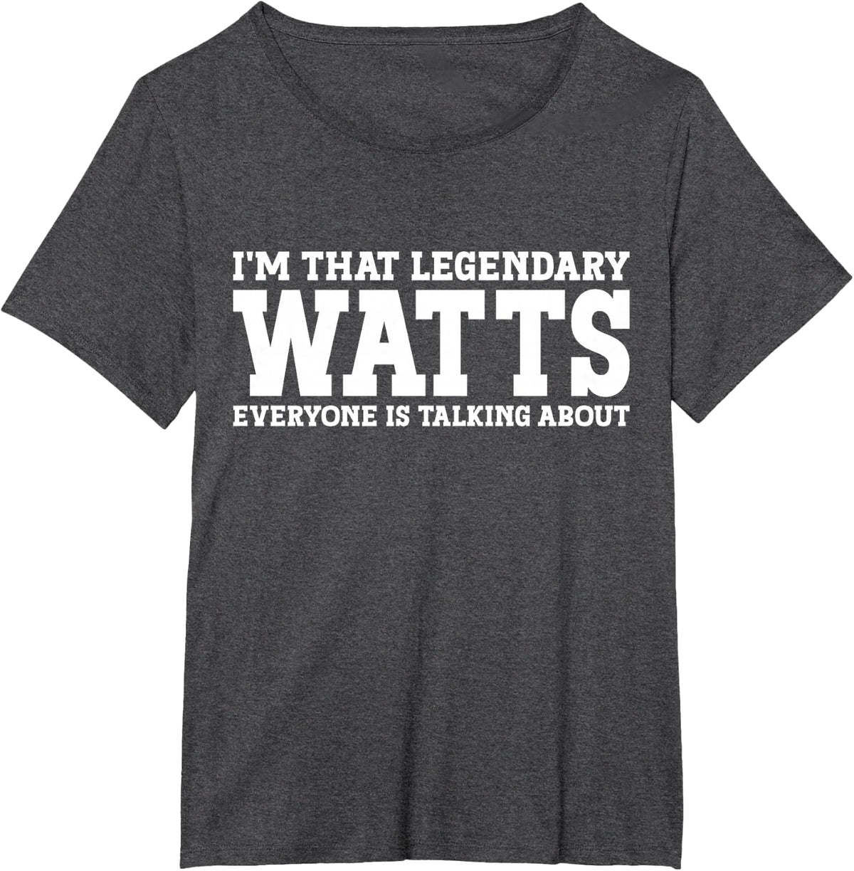 Watts Surname Funny Team Family Last Name Watts T-Shirt - Dark Heather Grey