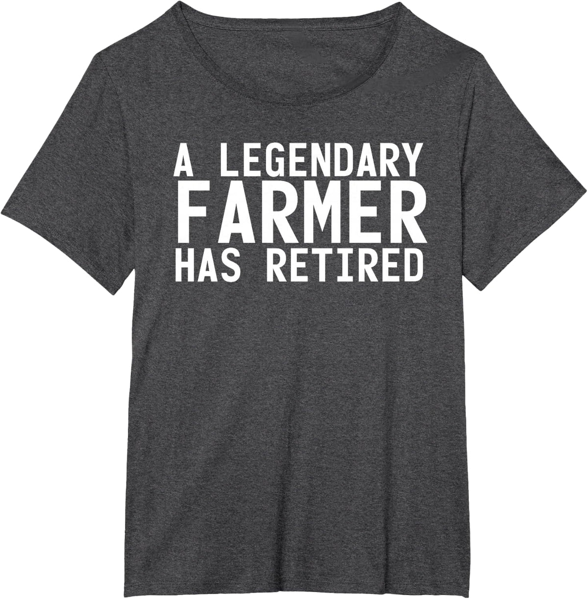 A LEGENDARY FARMER HAS RETIRED Funny Retirement Farming Gift T-Shirt - Dark Heather Grey