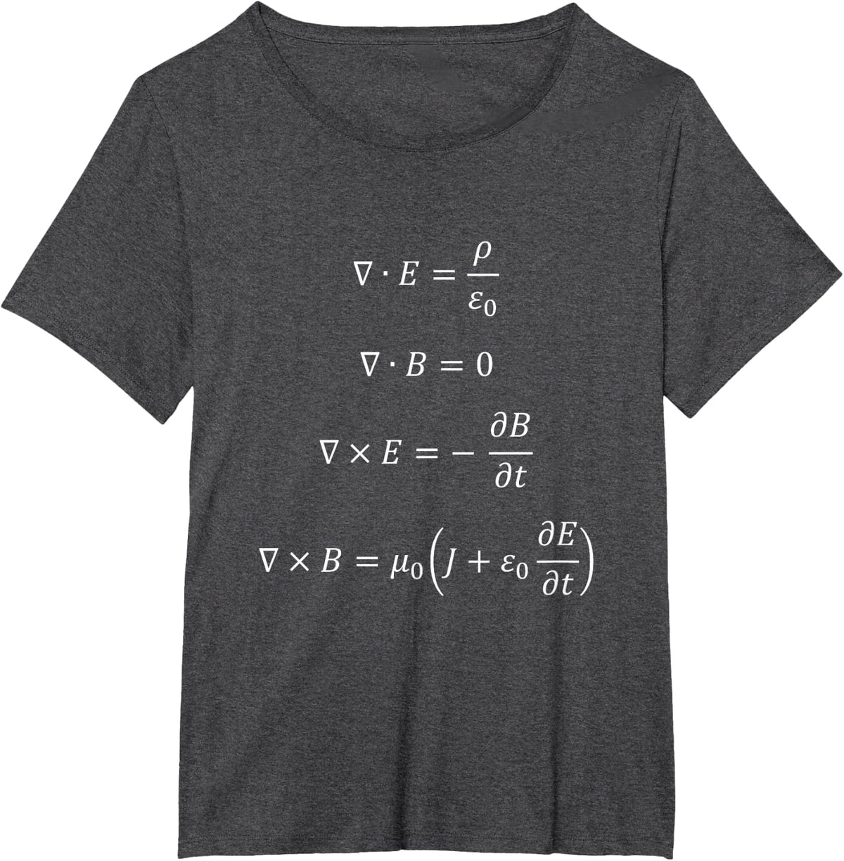 Maxwell's Equations | Nerdy Science Physics T-Shirt - Dark Heather Grey