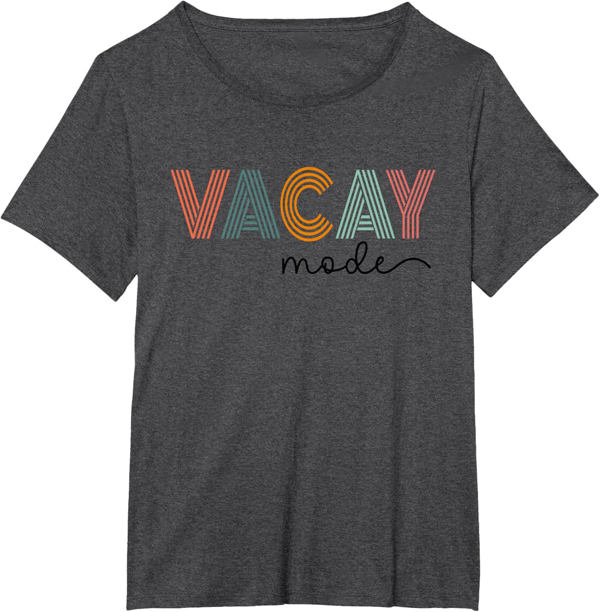 Vintage Vacay Mode For Camping Family Vacations in 2023 T-Shirt - Dark Heather Grey