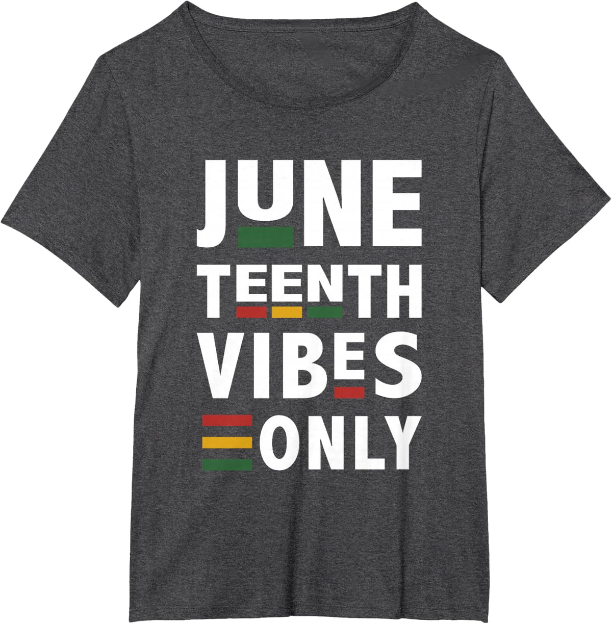 Juneteenth vibes only for celebrating black american pride T-Shirt - Dark Heather Grey