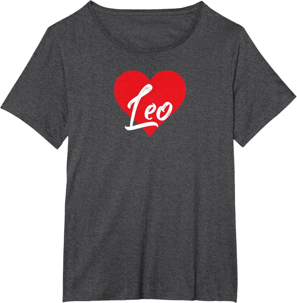 I Love Leo First Name T-shirt I Heart Named T-Shirt - Dark Heather Grey