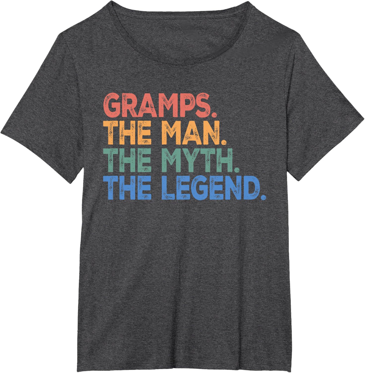 Gramps The Man Myth Legend T-Shirt - Dark Heather Grey