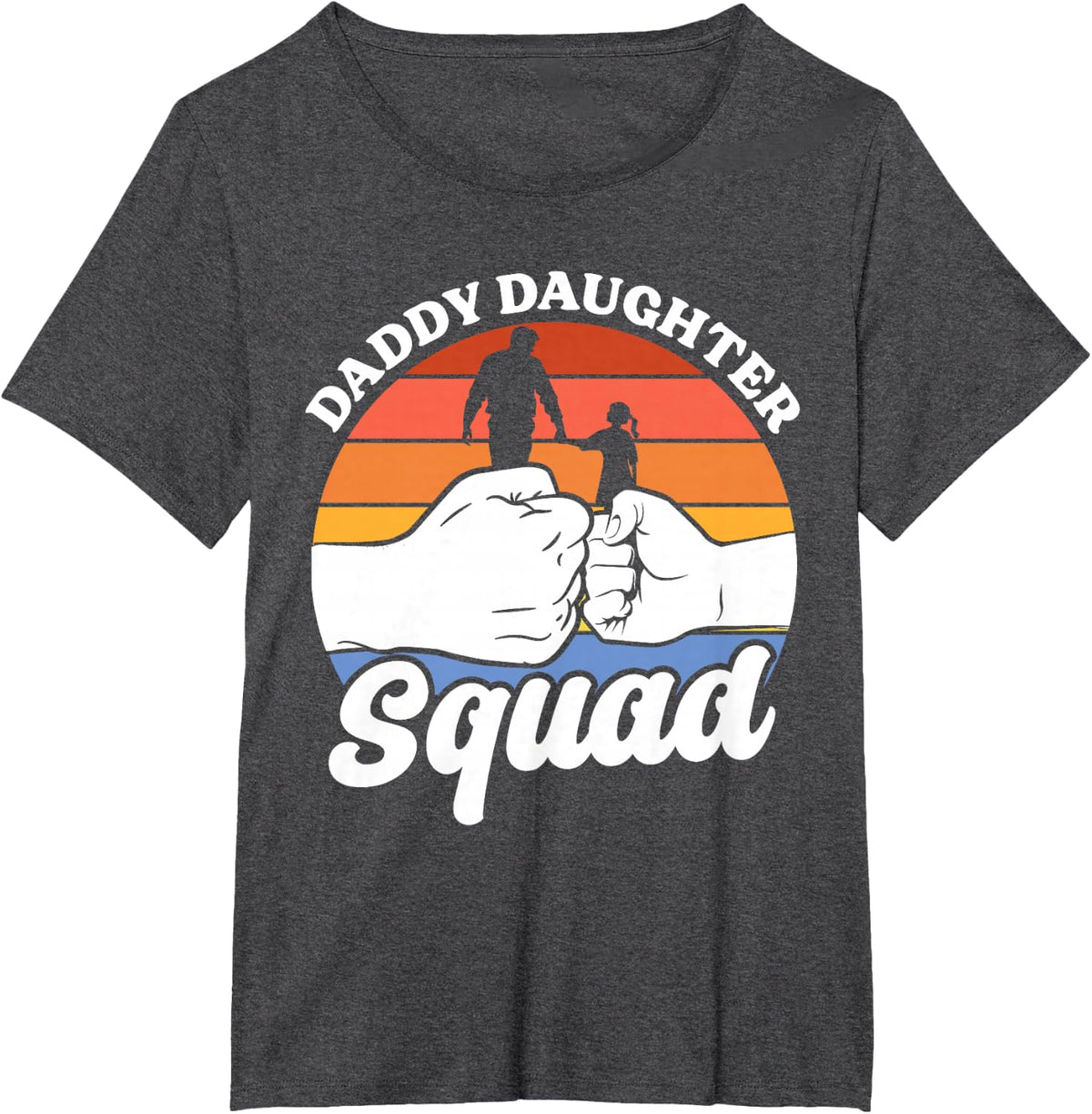 Father Daughter Troop Father's Day Matching Dad Father Daughter T-Shirt - Dark Heather Grey