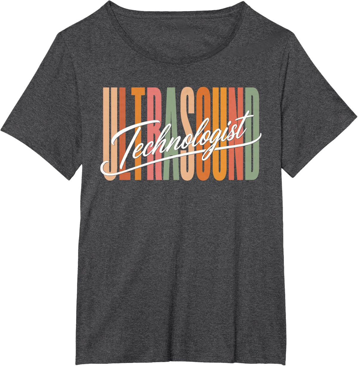Ultrasound Tech Design for Men Women Kids Sonography Tech T-Shirt - Dark Heather Grey