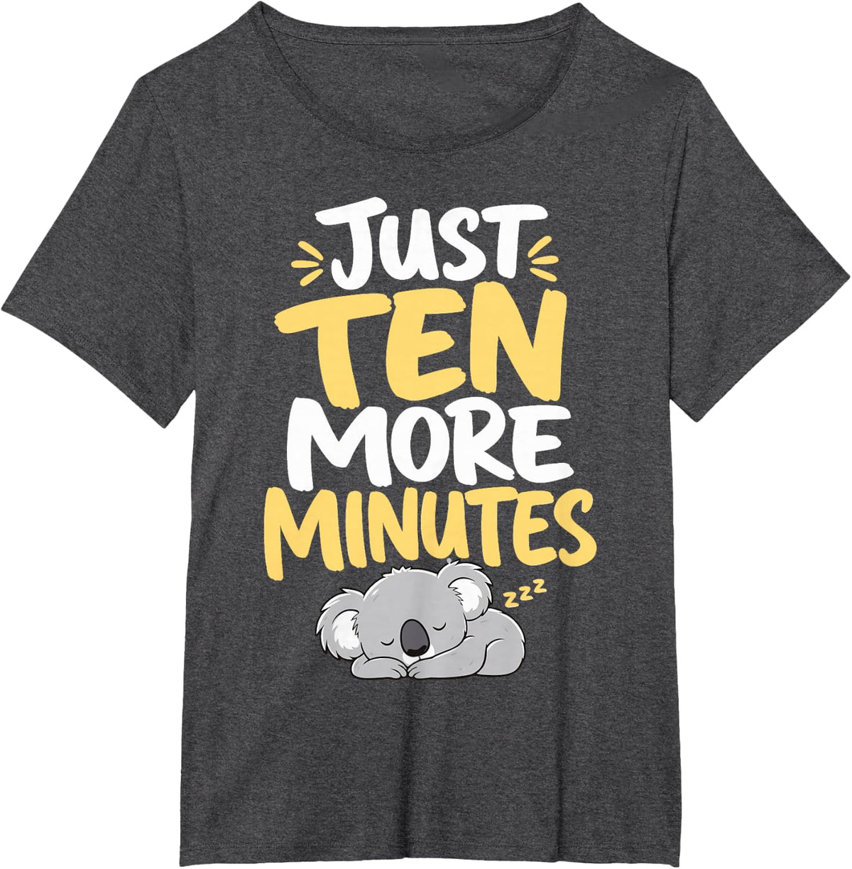 Cute Koala Sleeping T-Shirt - Dark Heather Grey
