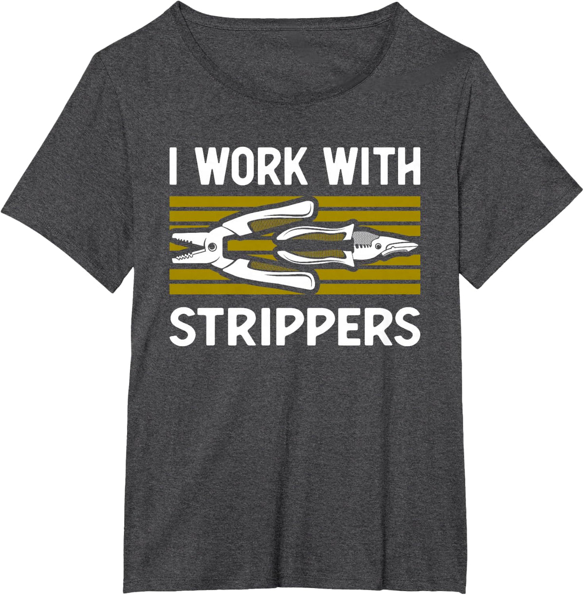 Cool Electrician Art Men Women Lineman Electrical Work Tools T-Shirt - Dark Heather Grey