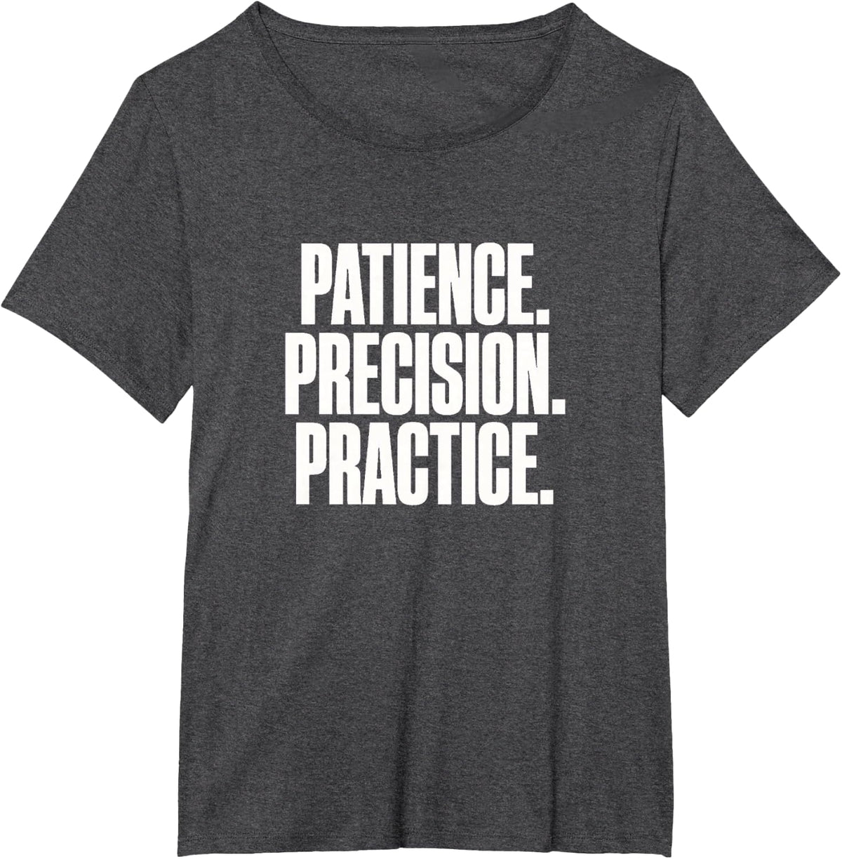 Patience Precision Practice Archery Coach Shirt T-Shirt - Dark Heather Grey
