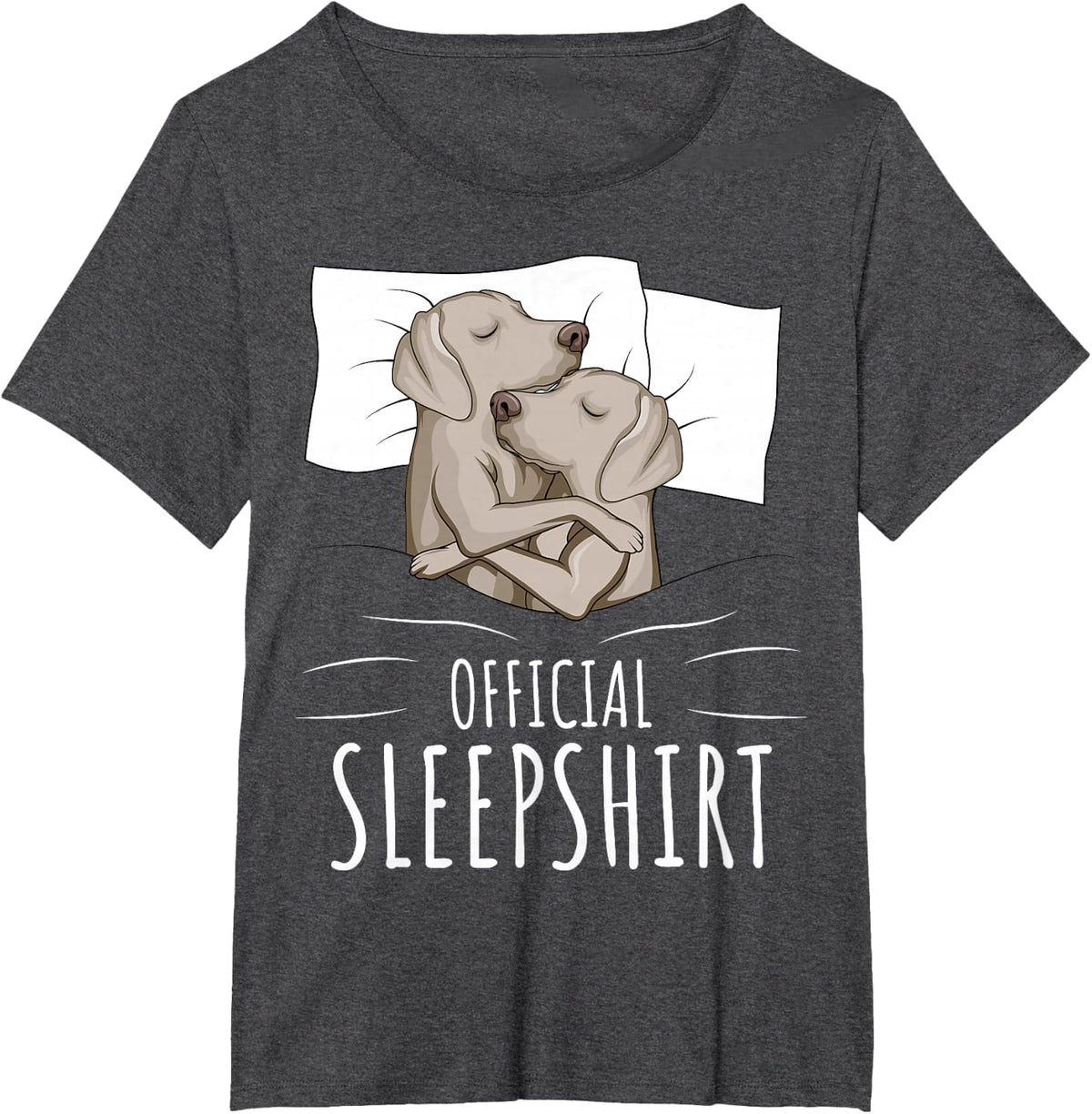 Weimaraner Dog Owner Official Sleepshirt T-Shirt - Dark Heather Grey