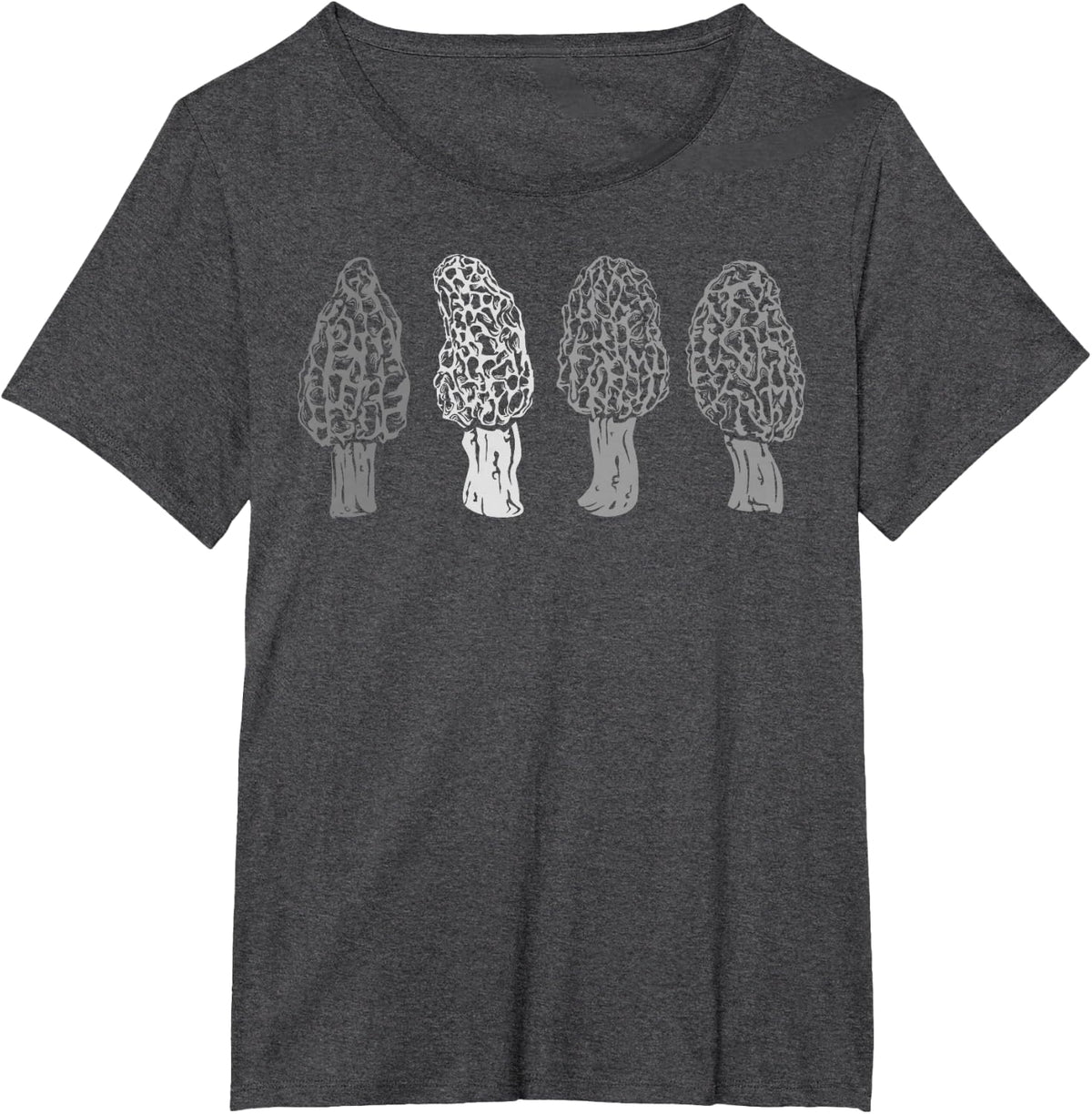 Funny Retro Morel Mushroom Hunting Gift For Men Women Hunter T-Shirt - Dark Heather Grey