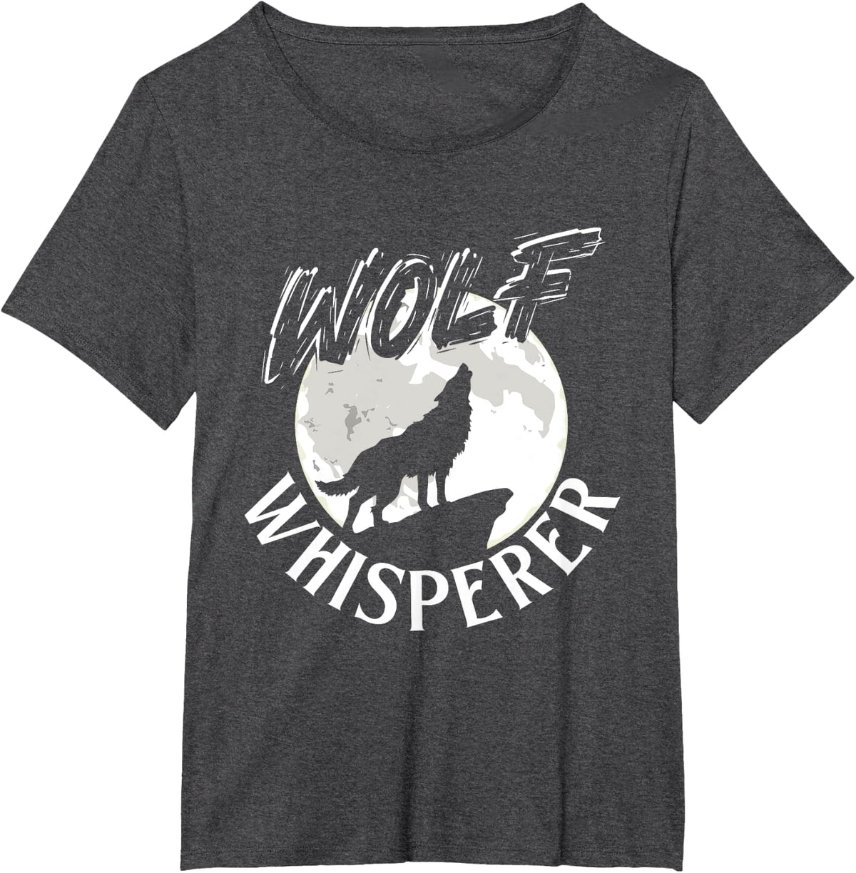 Wolf Whisperer - Wolf Lover Wildlife Animal Outdoor Fan T-Shirt - Dark Heather Grey