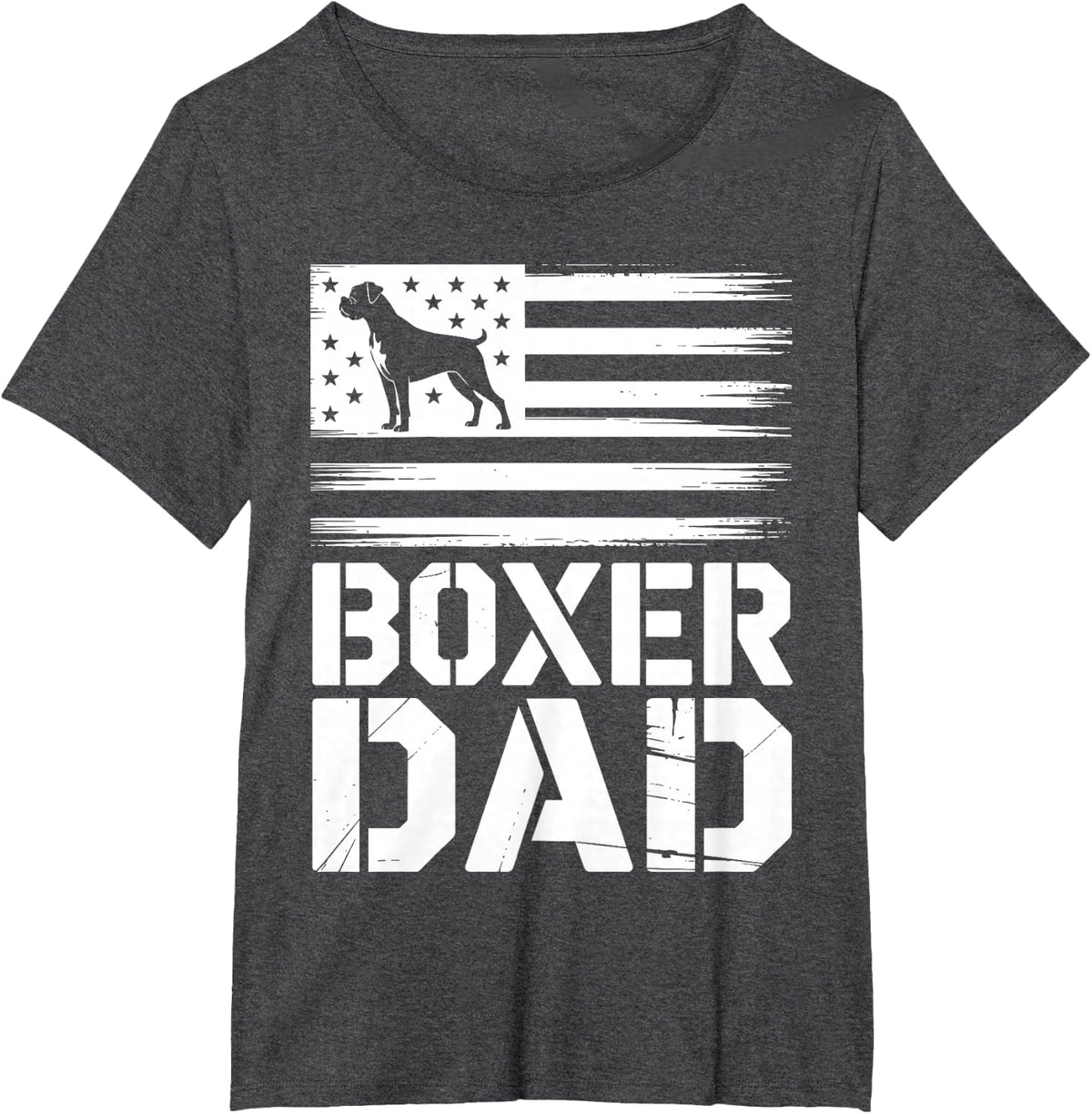 Cool Boxer Dad Art for Men Boys Dad Boxer T-Shirt - Dark Heather Grey