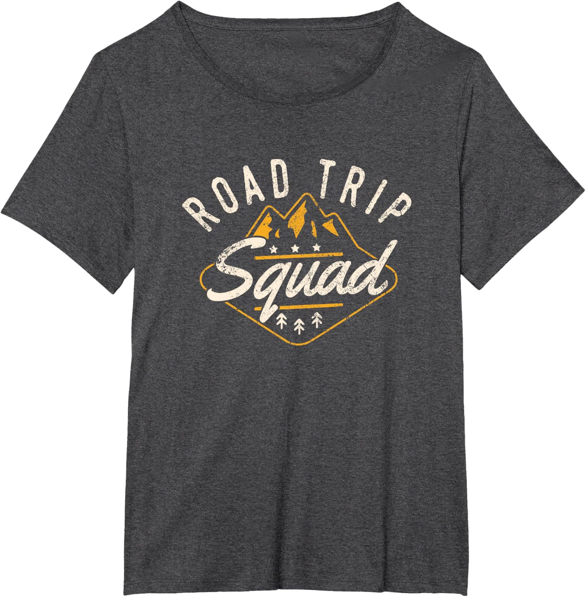 Road Trip Squad Shirt Hiking Camping Travel Men Women T-Shirt - Dark Heather Grey