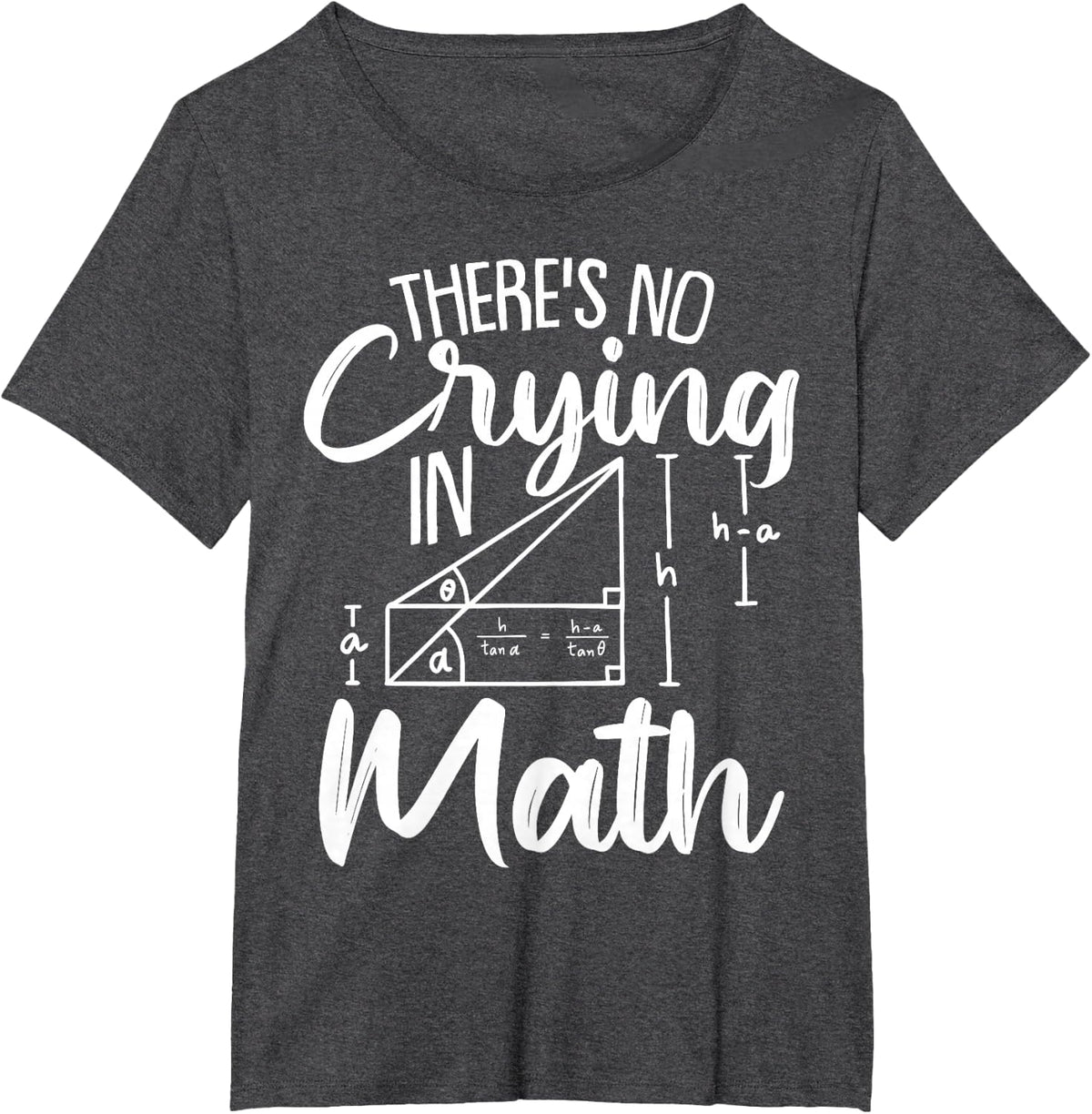 There is no crying in maths | mathematics | funny T-Shirt - Dark Heather Grey