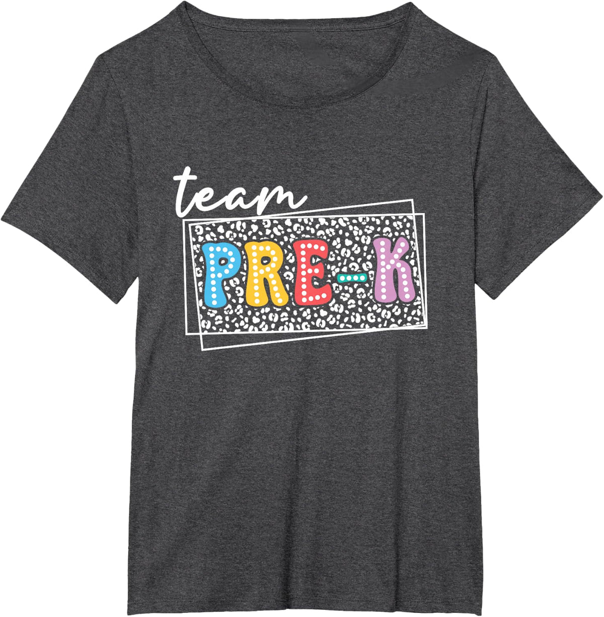 Team Pre-K Teacher Student Back to School T-Shirt - Dark Heather Grey