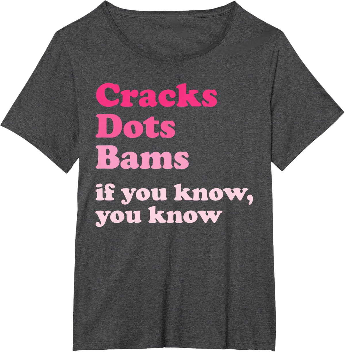 Cracks Dots Bams If You Know, You Know Funny Mahjong T-Shirt - Dark Heather Grey