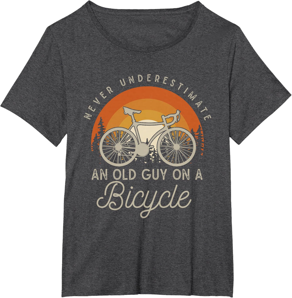 Cyclists Retirees Biker Retirement Gift Bicycle T-Shirt - Dark Heather Grey