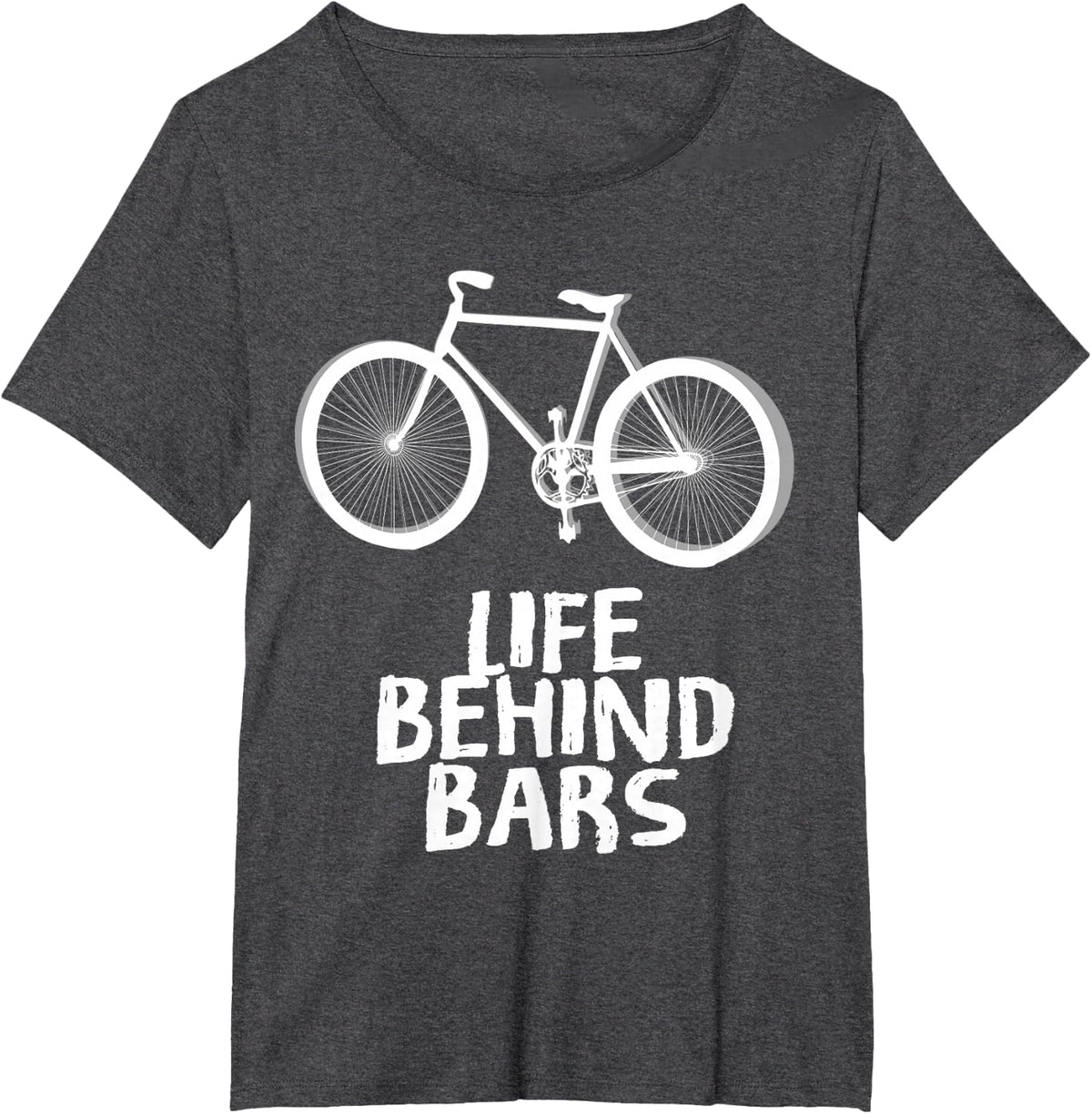 Life Behind Bars MTB Shirt Funny Cycling Biking T-shirt T-Shirt - Dark Heather Grey