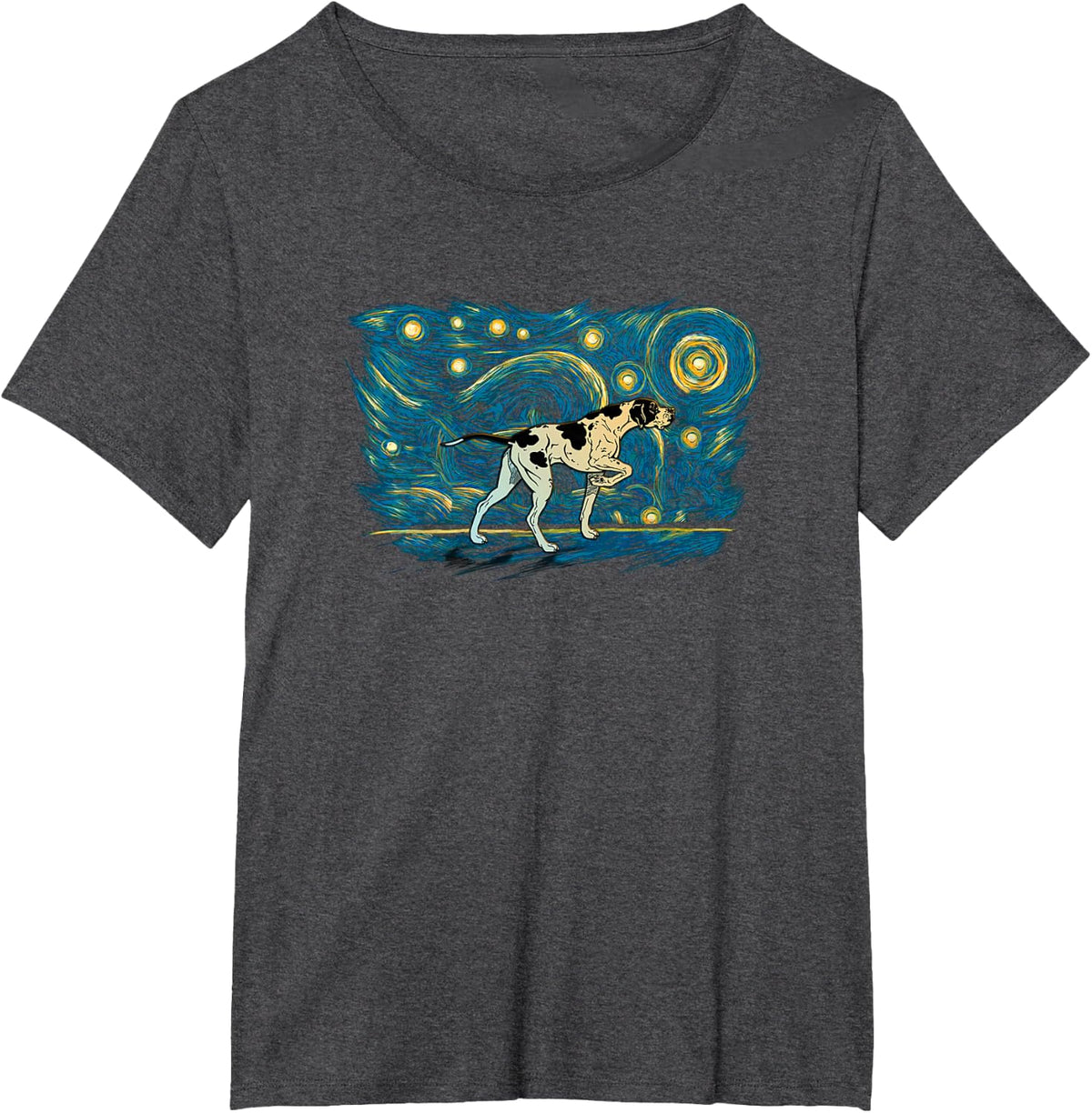 Retro Vintage English Hand T-Shirt - Dark Heather Grey