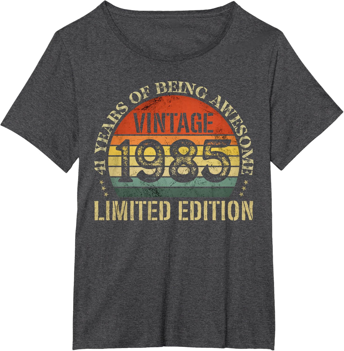 Vintage 1985 Limited Edition 41st Birthday 41 Years Old T-Shirt - Dark Heather Grey