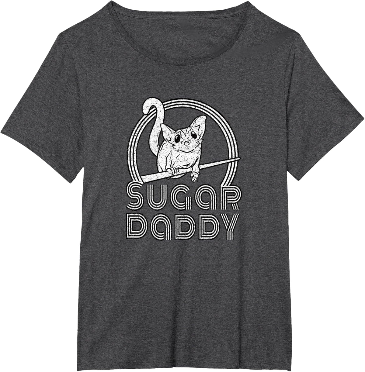 Sugar Daddy Funny Sugar Glider T-Shirt for Sugar Glider Dads T-Shirt - Dark Heather Grey