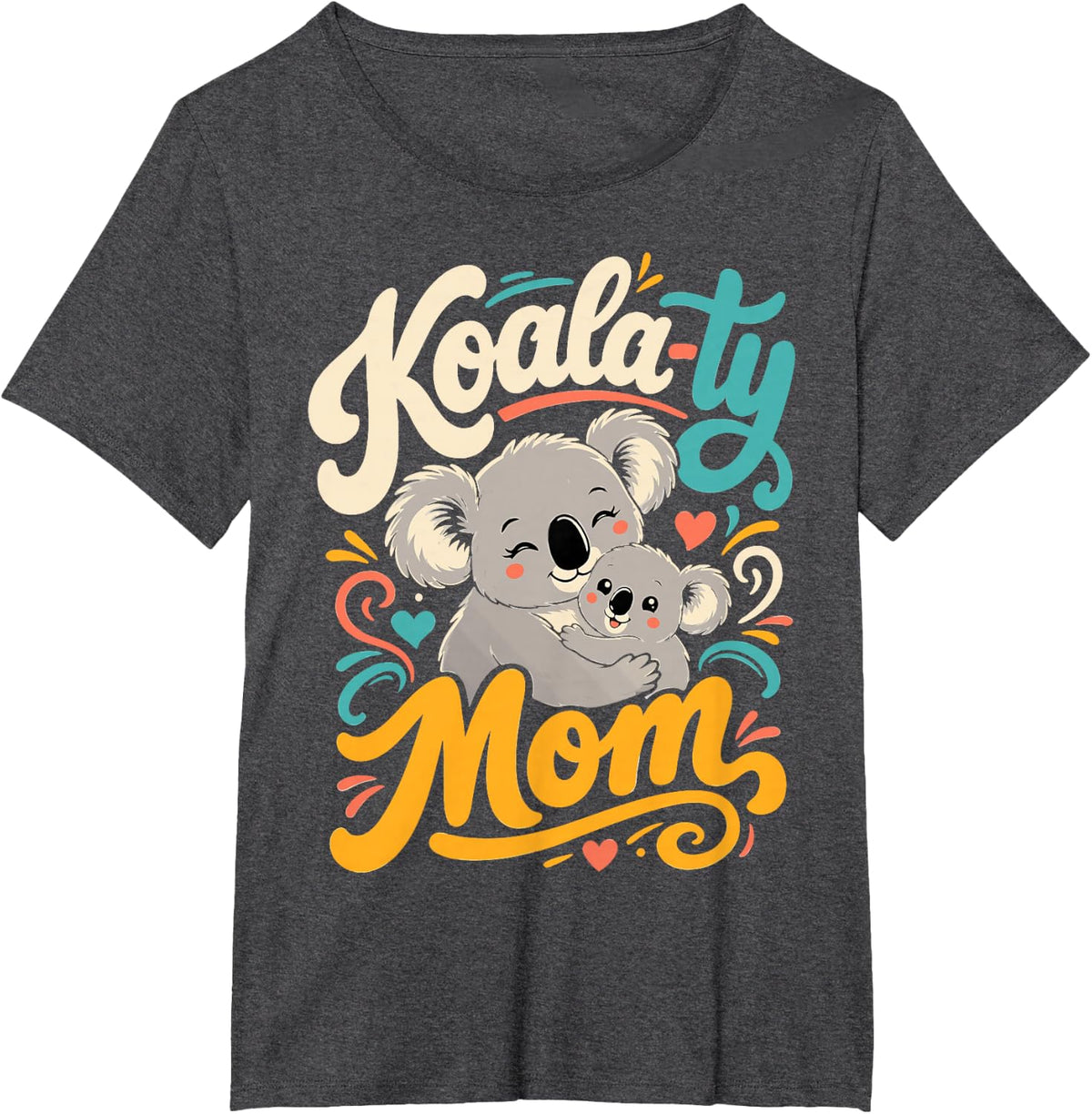 Cute Koala Mom Mother T-Shirt - Dark Heather Grey