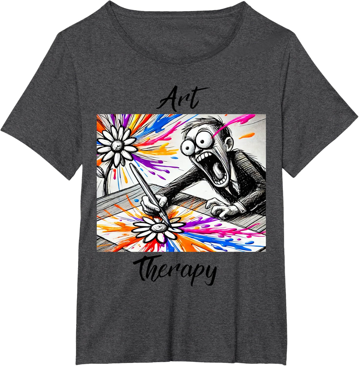 Therapy Threads T-Shirt - Dark Heather Grey