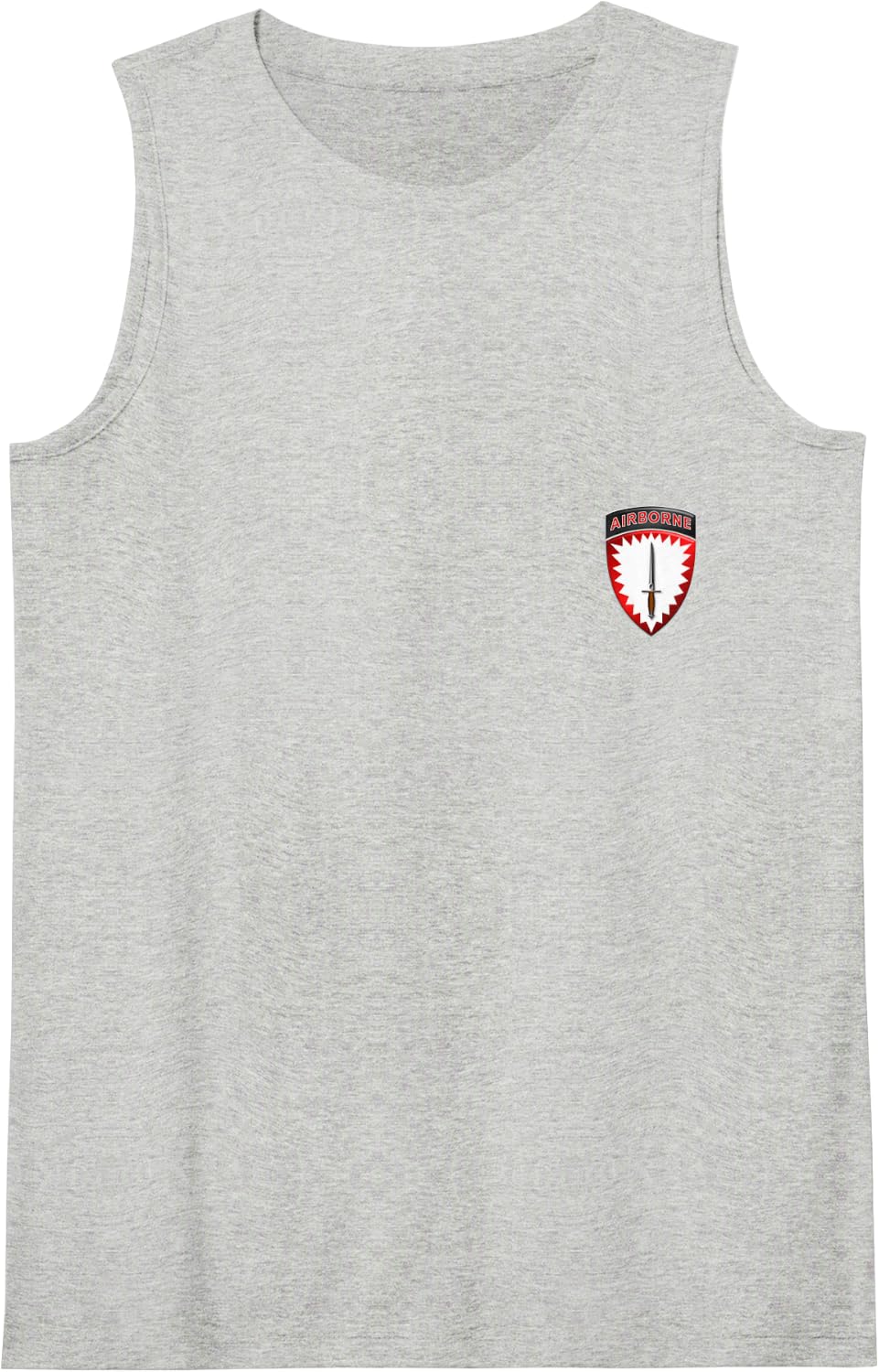 Mens Special Operations Command Europe Airborne SOCEUR Logo Tank Top - Heather Grey