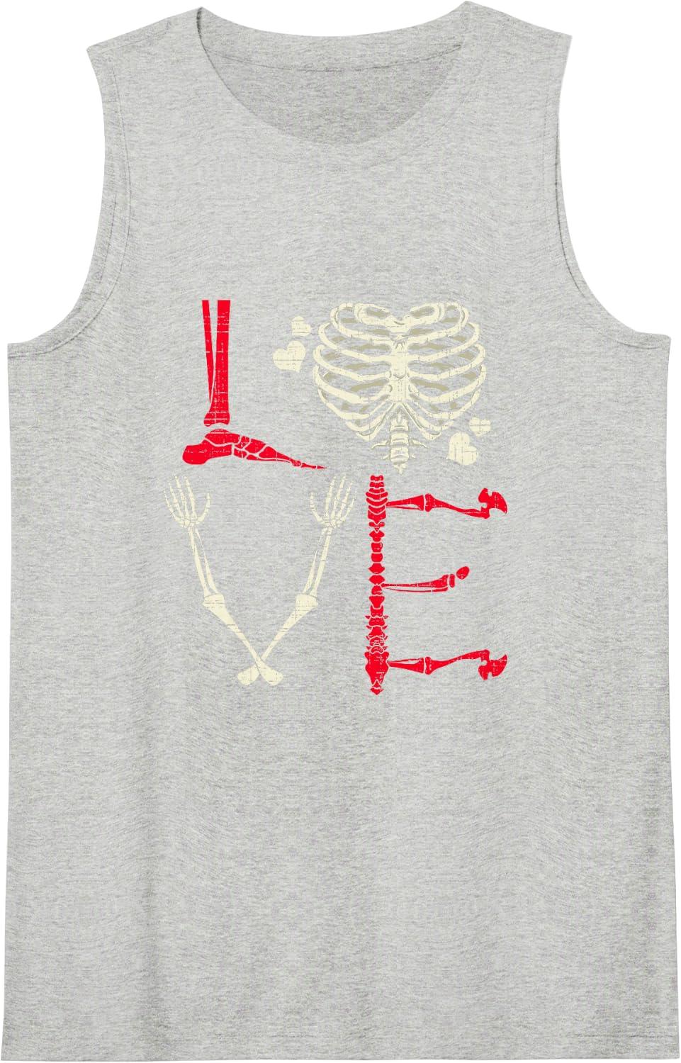 Xray Love Rad Tech Radiology Technologist Radiographer Sleeveless Tank Top - Heather Grey