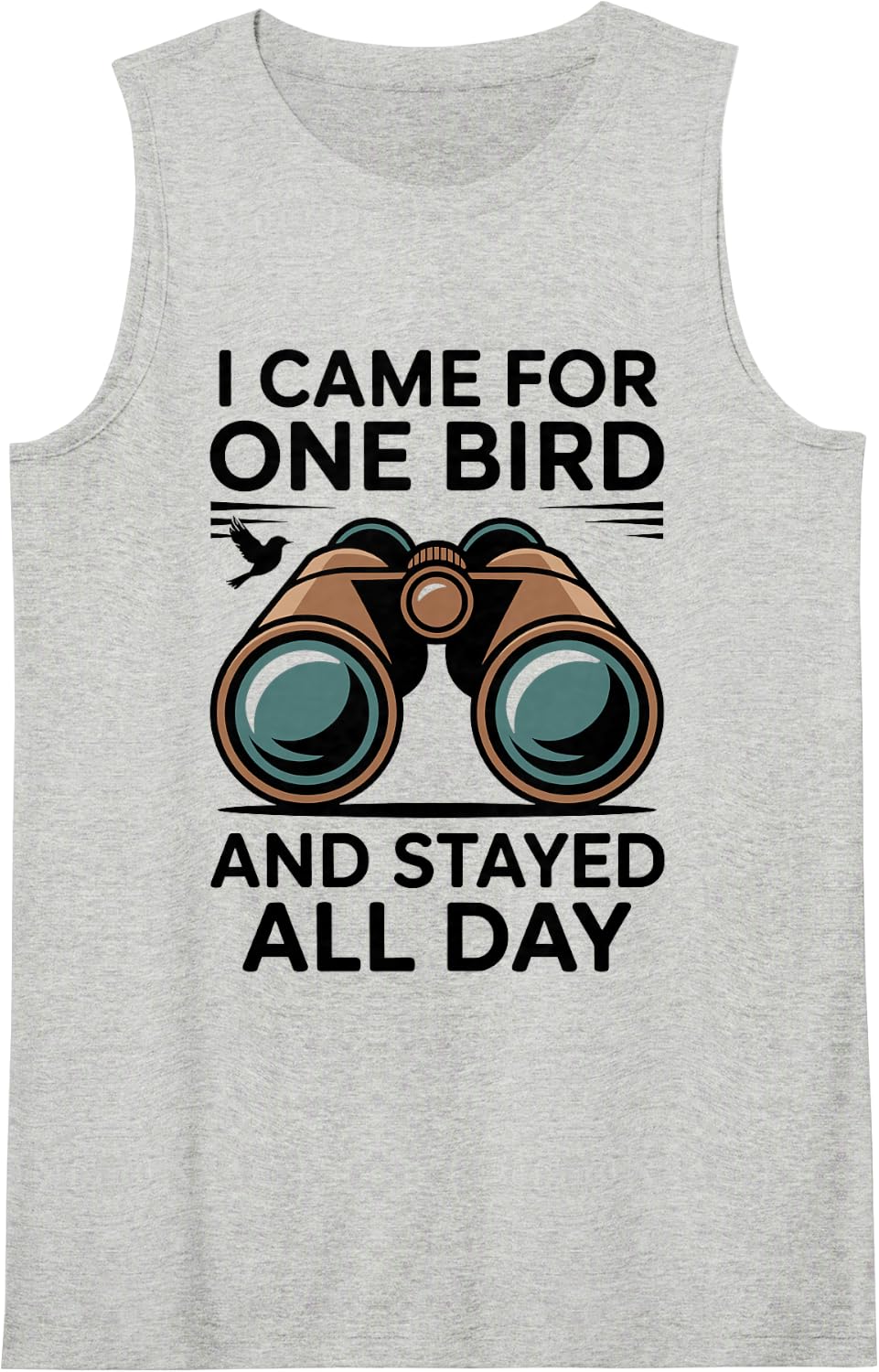 I Came for One Bird Funny Birdwatching Bird Lover Sleeveless Tank Top - Heather Grey