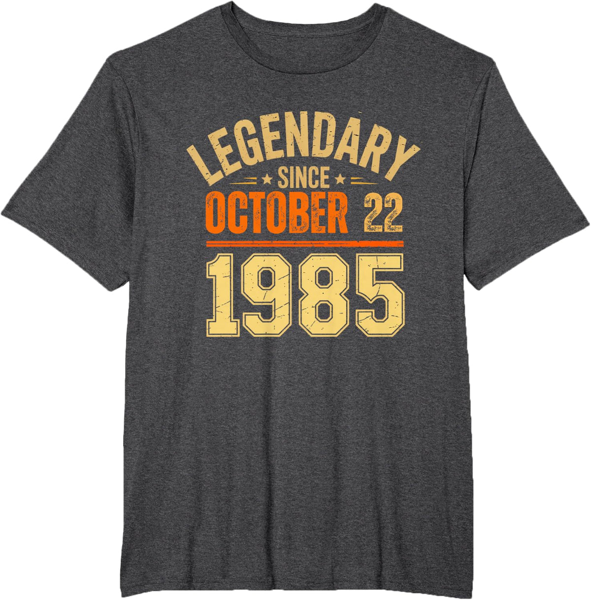 Legendary Since October 22 1985 Awesome Retro Birthday Party T-Shirt - Dark Heather Grey