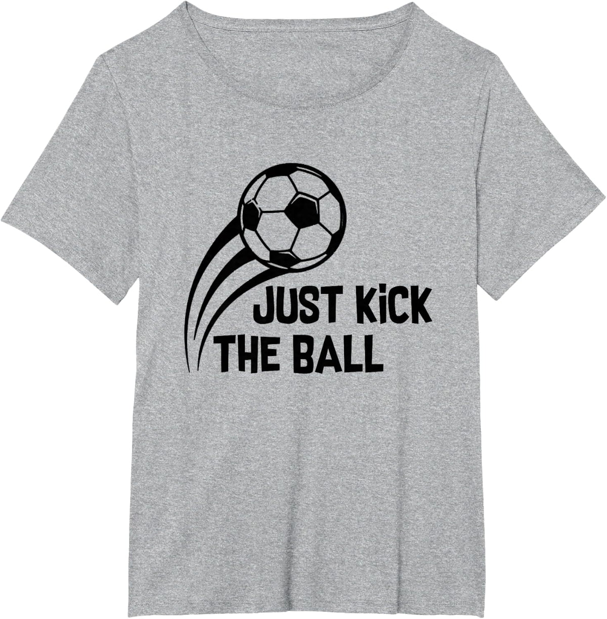 Soccer Kick The Ball T-Shirt - Heather Grey
