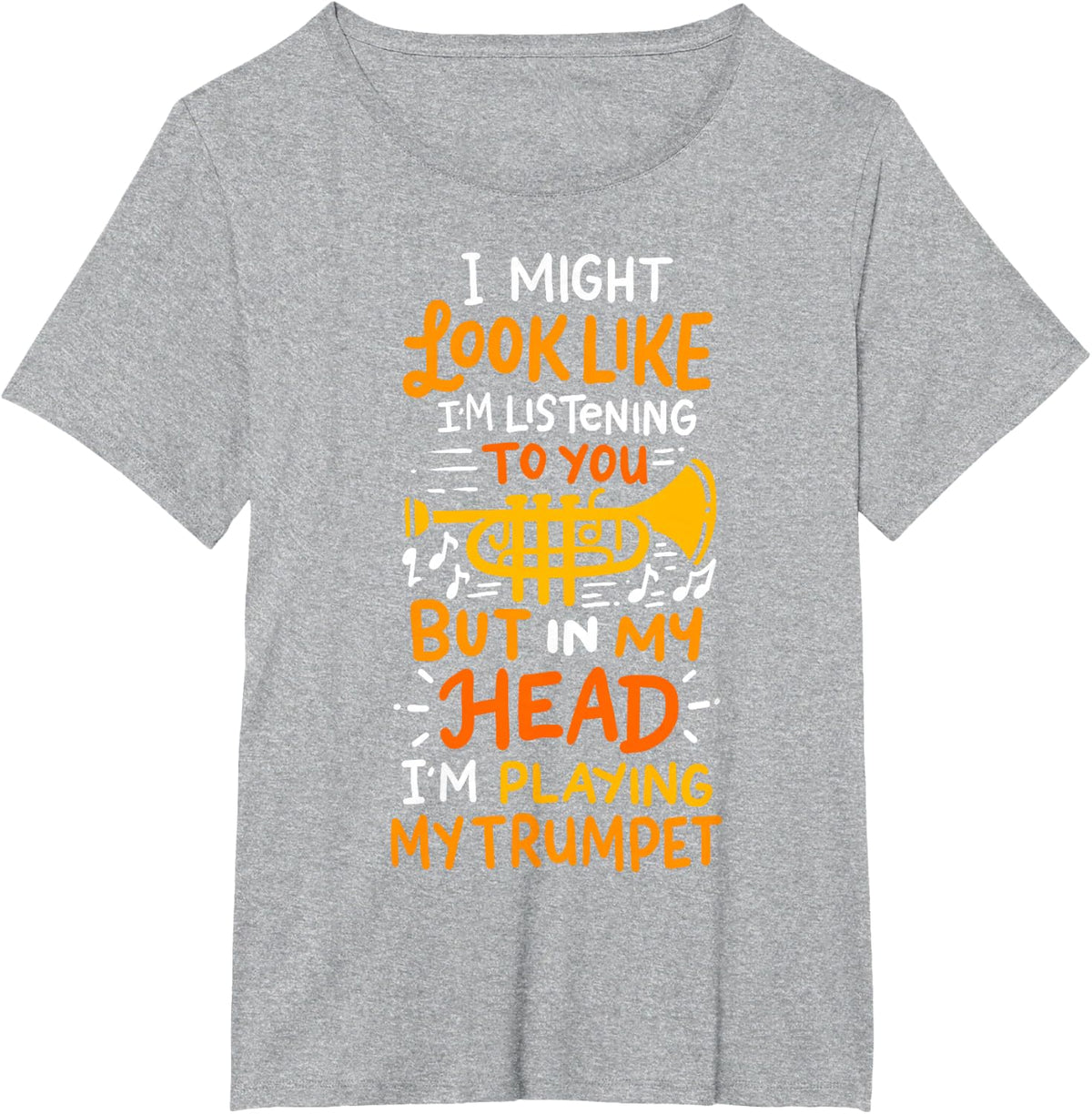 Musicians Birthday And Shop Trumpet Player T-Shirt - Heather Grey