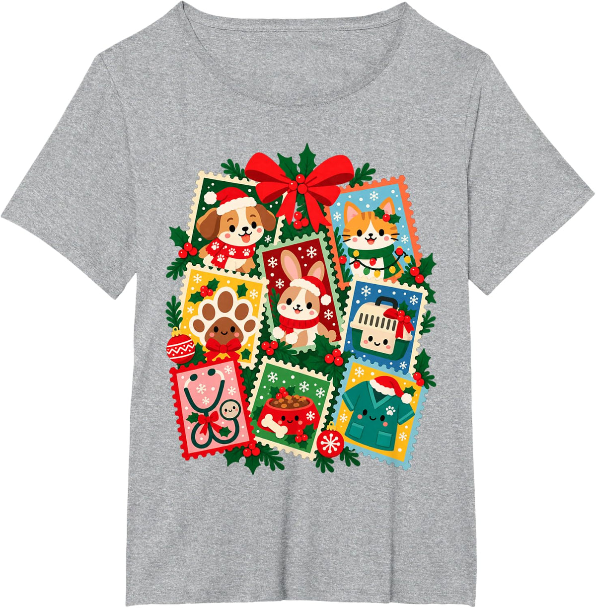 Stamps T-Shirt - Heather Grey