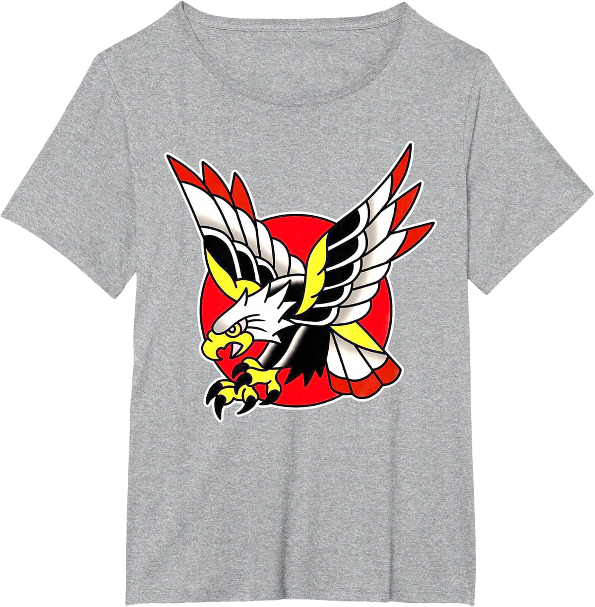 Eagle Tattoo Flash T-Shirt - Heather Grey