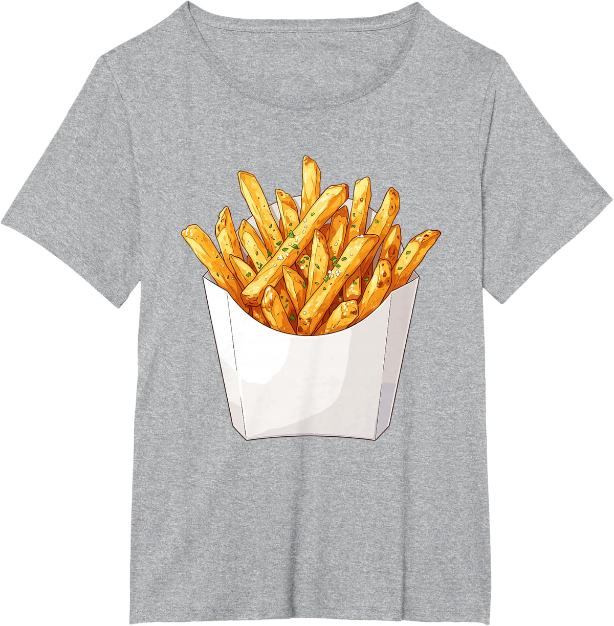 Funny French Fries T-Shirt - Heather Grey