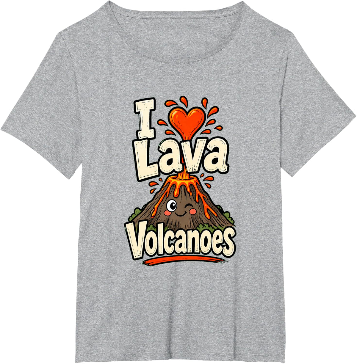 Funny Geology Teacher Volcano Pun T-Shirt - Heather Grey