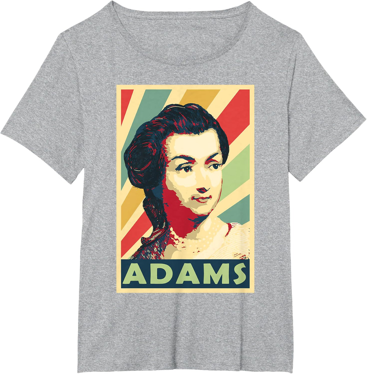 Abigail Adams. Iconic American Woman. T-Shirt - Heather Grey