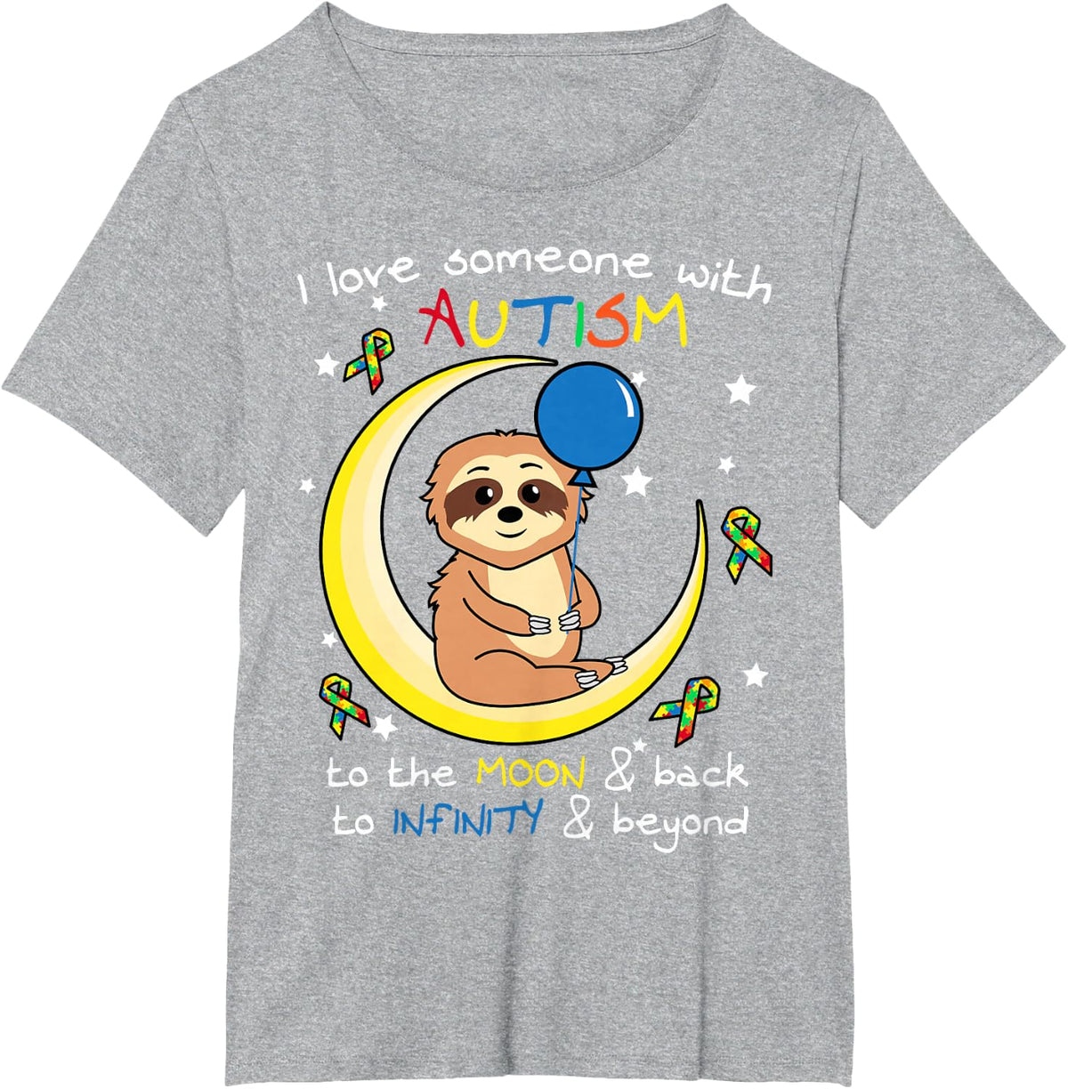 Sloth Love someone With Puzzle Cool Autism Awareness Gift T-Shirt - Heather Grey