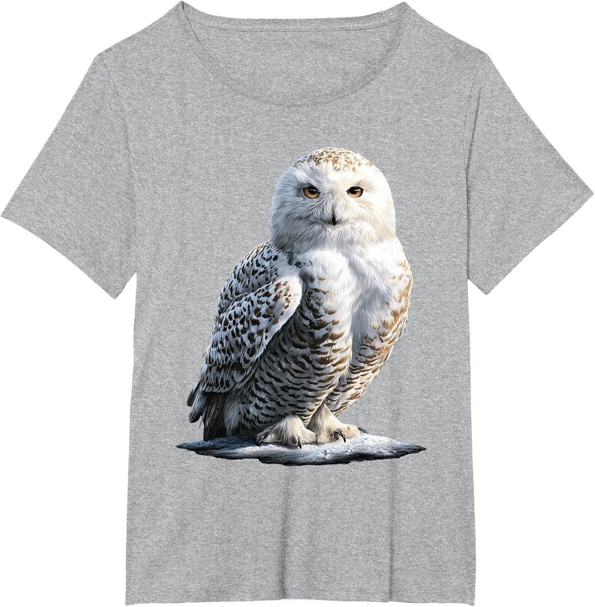 Snowy Owl Barn Eagle Arctic Owl Cute White Polar Owls T-Shirt - Heather Grey