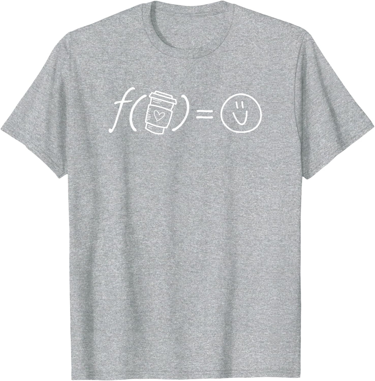 Function of Coffee - Cute Math Teacher T-Shirt - Heather Grey