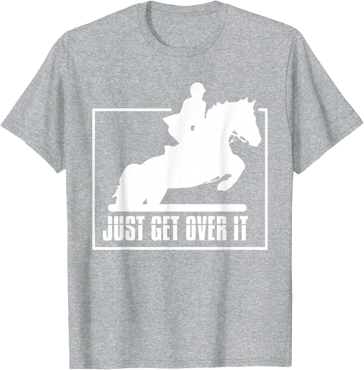 English Riding Hunter Jumper Girl Riding Horse T-Shirt - Heather Grey