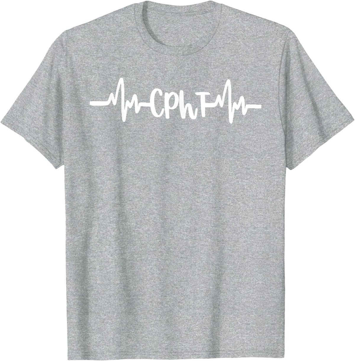 CPhT Heartbeat Certified Pharmacy Technician Pharm Tech Gift T-Shirt - Heather Grey