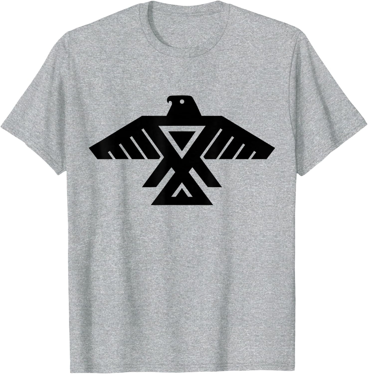 Flags and Symbols Anishinaabe Native American Thunderbird Symbol T-Shirt - Heather Grey