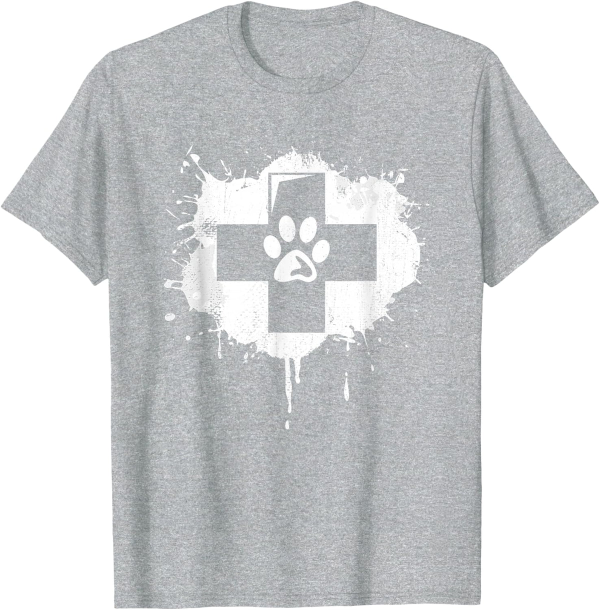 Veterinary First Aid Sketch Veterinarian T-Shirt - Heather Grey